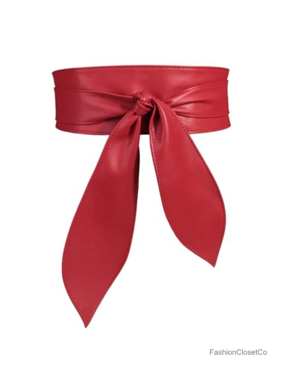 Women's Faux Leather Obi Belt Wide Wrap Waist Belt for Dress Tie
